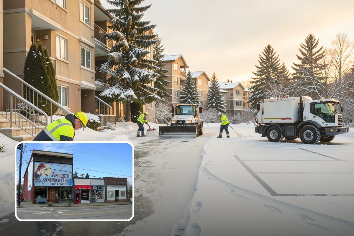Shopping Center Snow Removal in Ruston, Pierce County, WA - Coordinated clearing across all tenant storefronts
