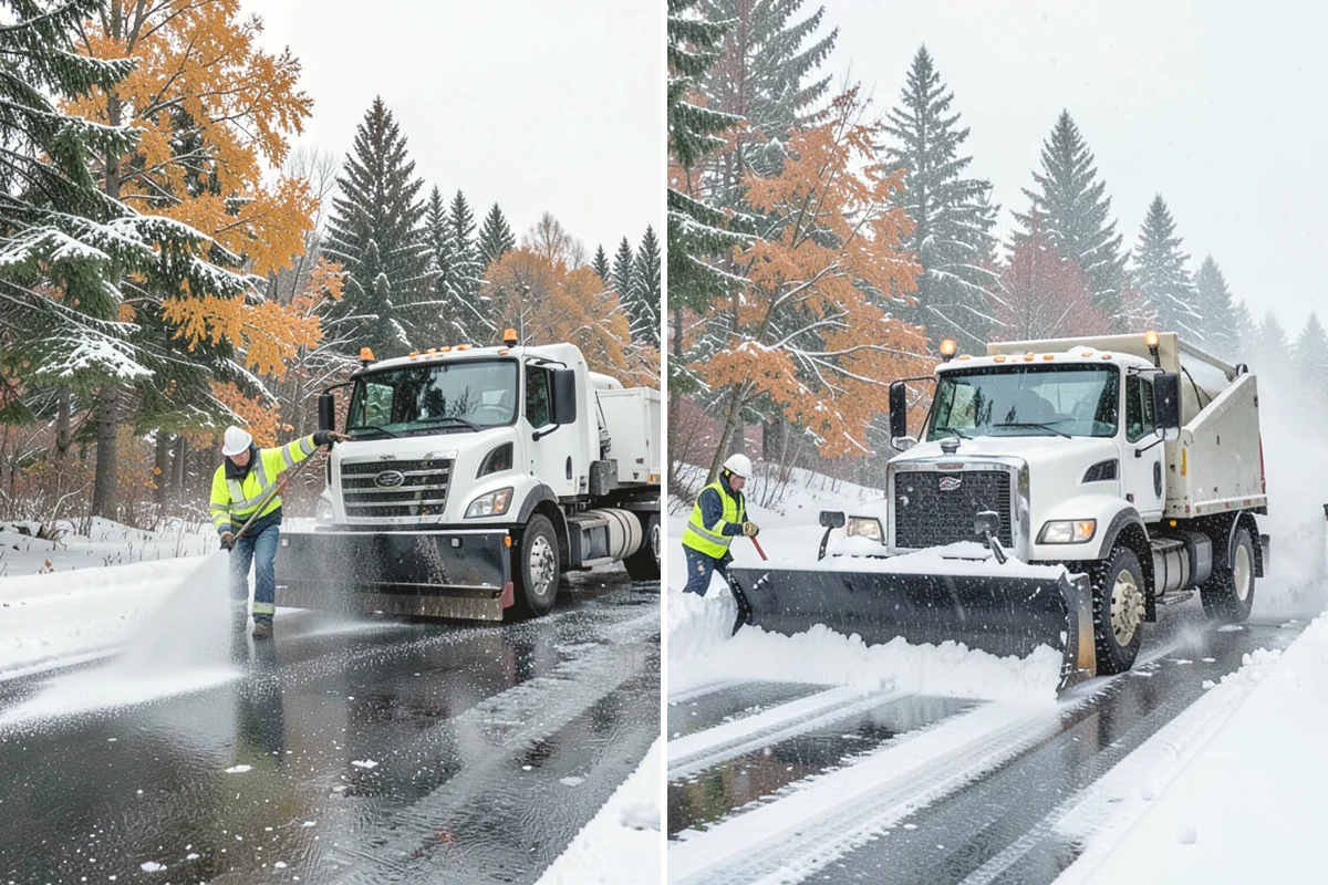 Shopping Center Snow Removal in Ruston, Pierce County, WA - Map tenant entrances, drive lanes, and pedestrian connectors