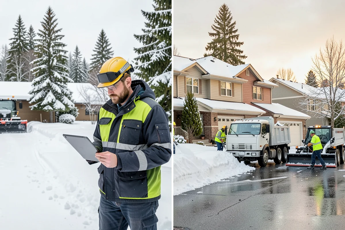 Shopping Center Snow Removal in SeaTac, King County, WA - Map tenant entrances, drive lanes, and pedestrian connectors