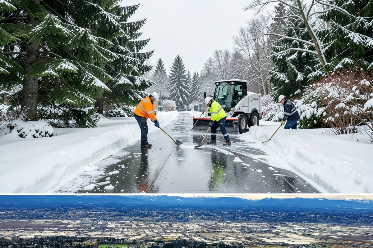 Shopping Center Snow Removal in SeaTac, King County, WA - Shopping centers see the highest demand during the December holiday season when winter weather and peak shopper volume overlap.