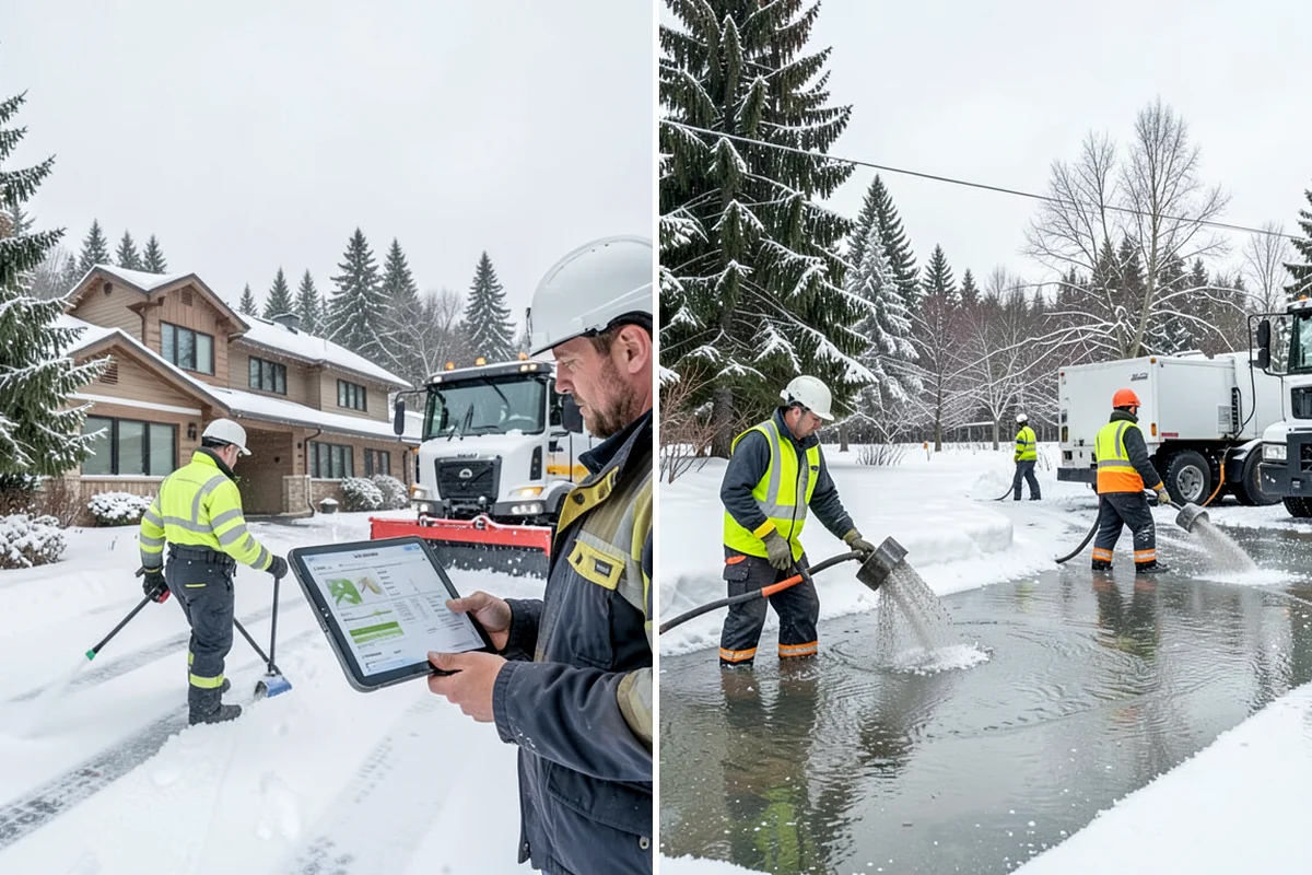 Shopping Center Snow Removal in Seattle, King County, WA - Map tenant entrances, drive lanes, and pedestrian connectors