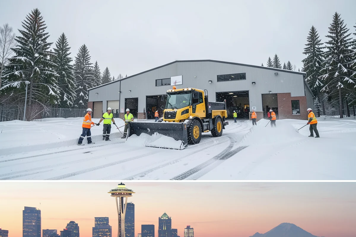 Shopping Center Snow Removal in Seattle, King County, WA - Shopping centers see the highest demand during the December holiday season when winter weather and peak shopper volume overlap.