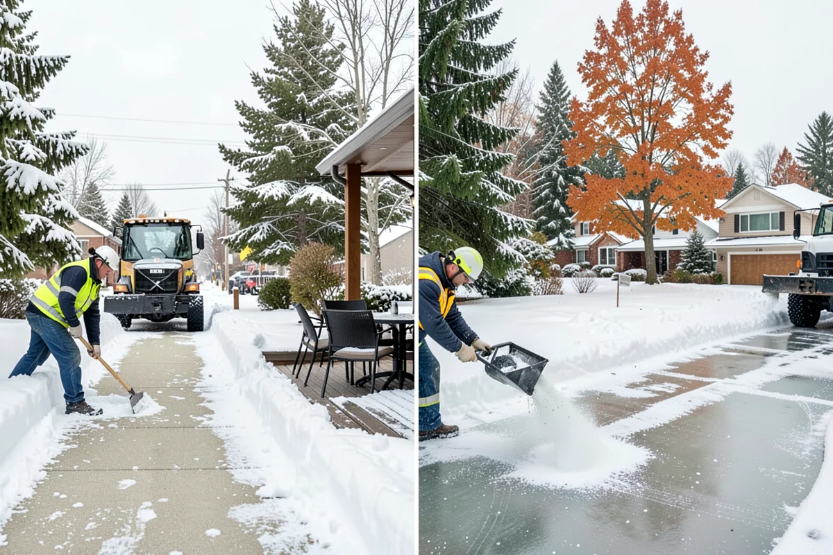 Shopping Center Snow Removal in Shoreline, King County, WA - Map tenant entrances, drive lanes, and pedestrian connectors