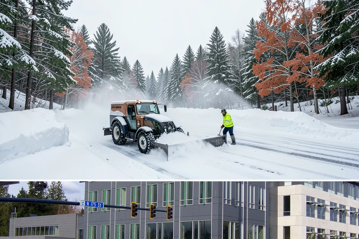 Shopping Center Snow Removal in Shoreline, King County, WA - Shopping centers see the highest demand during the December holiday season when winter weather and peak shopper volume overlap.