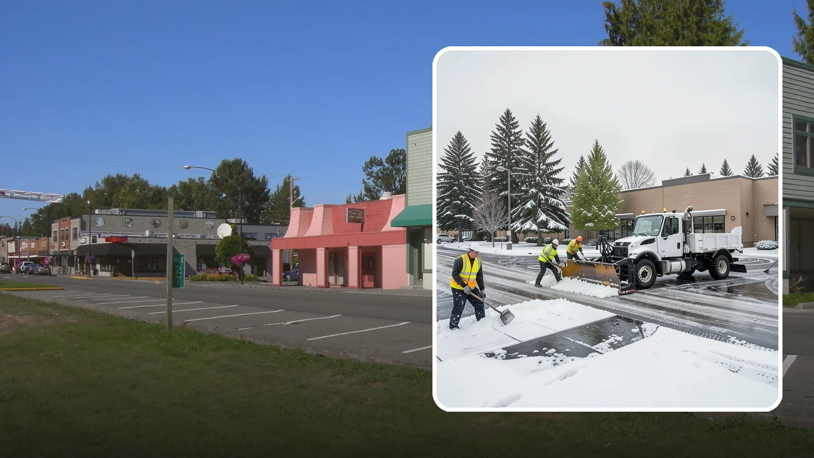 Shopping Center Snow Removal in Snoqualmie, King County, WA - Keep every storefront, drive lane, and shared walkway open across your shopping center during Western Washington winter weather.