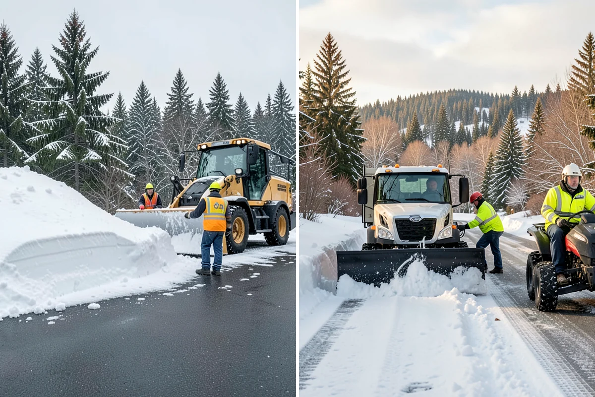 Shopping Center Snow Removal in Snoqualmie, King County, WA - Map tenant entrances, drive lanes, and pedestrian connectors