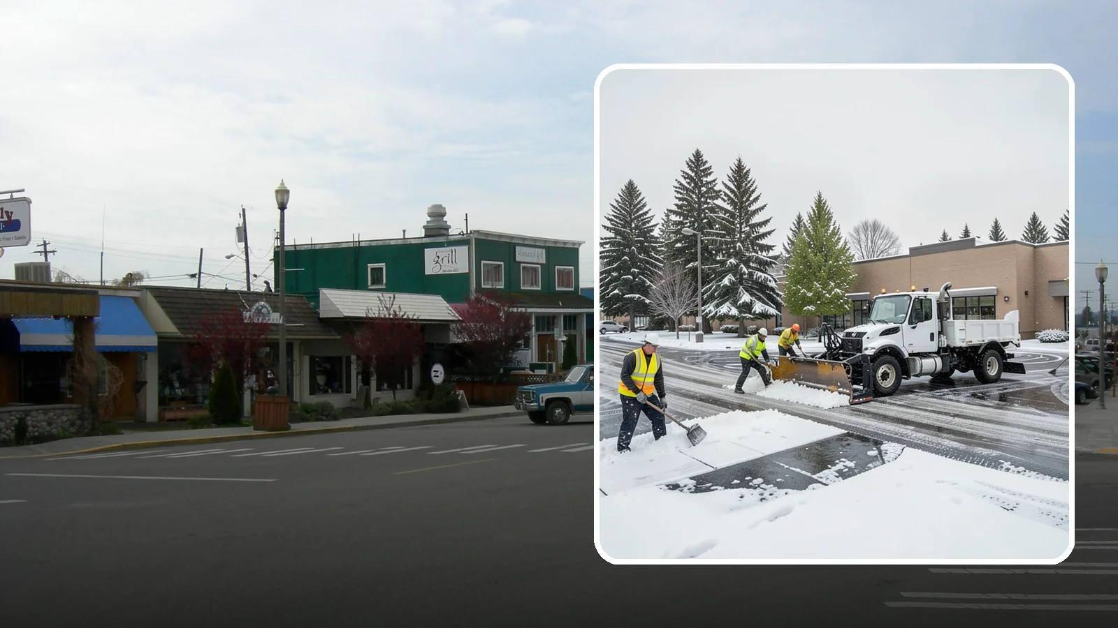 Shopping Center Snow Removal in Stanwood, Snohomish County, WA - Keep every storefront, drive lane, and shared walkway open across your shopping center during Western Washington winter weather.