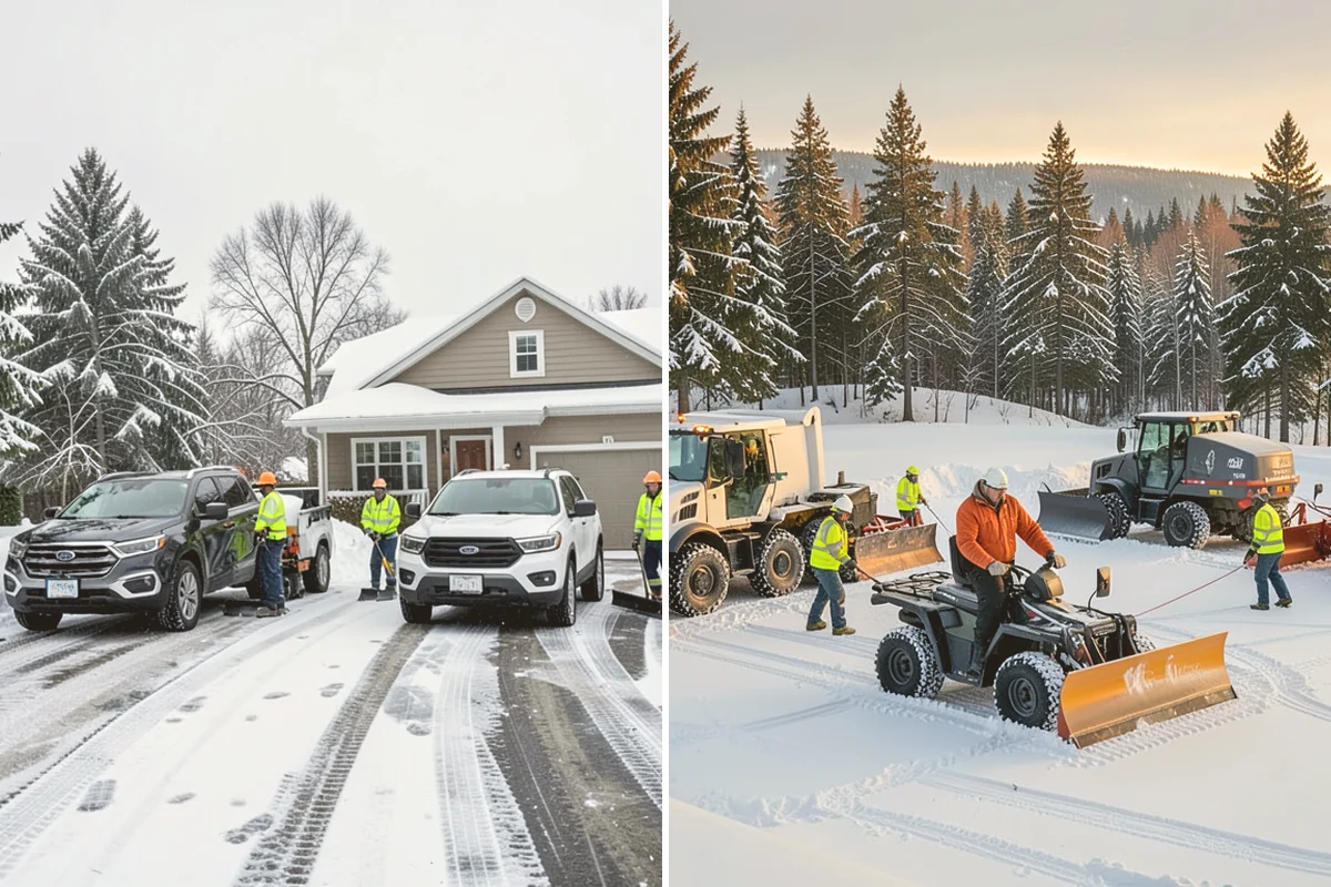 Shopping Center Snow Removal in Stanwood, Snohomish County, WA - Map tenant entrances, drive lanes, and pedestrian connectors