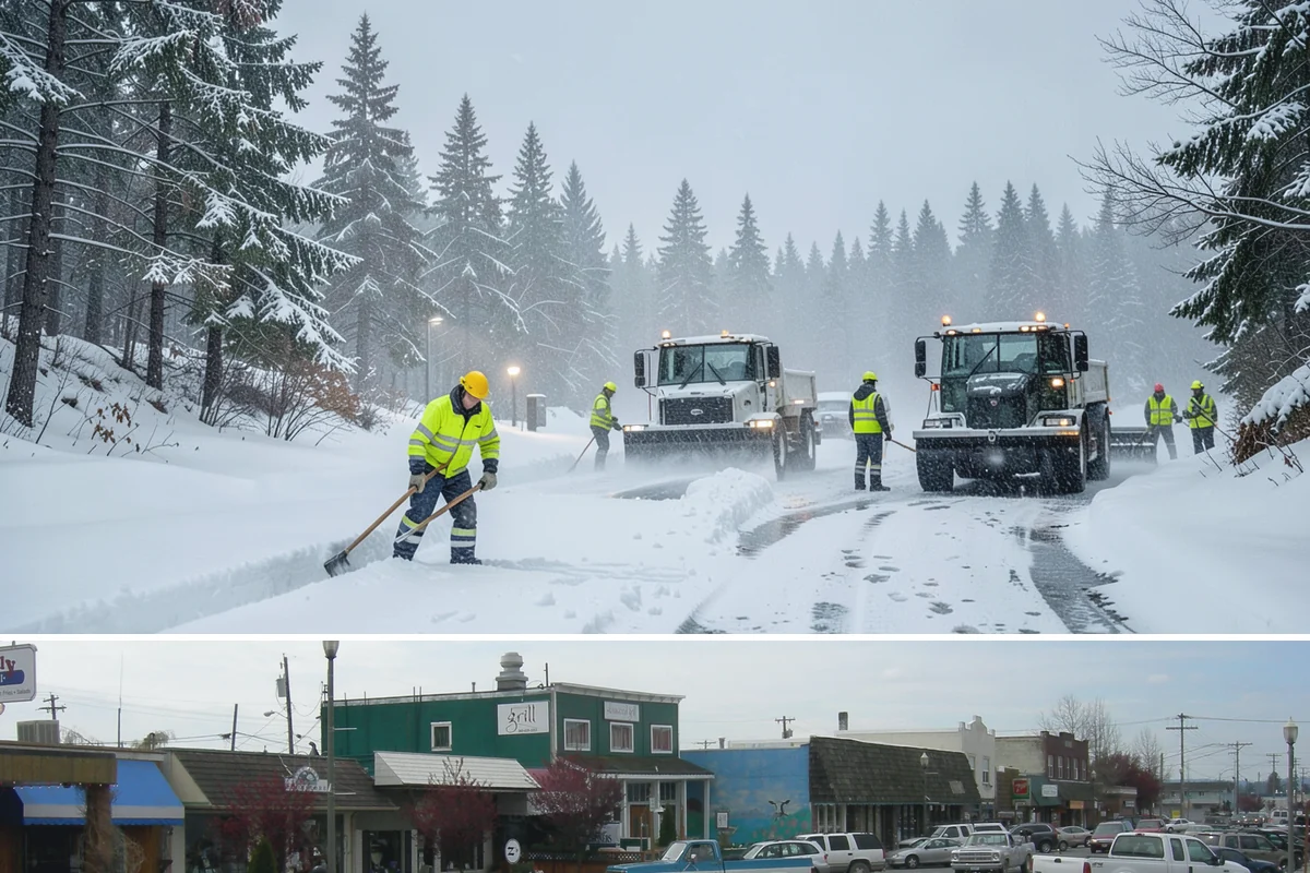 Shopping Center Snow Removal in Stanwood, Snohomish County, WA - Shopping centers see the highest demand during the December holiday season when winter weather and peak shopper volume overlap.