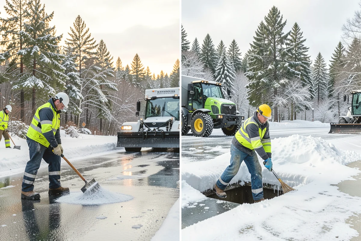 Shopping Center Snow Removal in Tukwila, King County, WA - Map tenant entrances, drive lanes, and pedestrian connectors