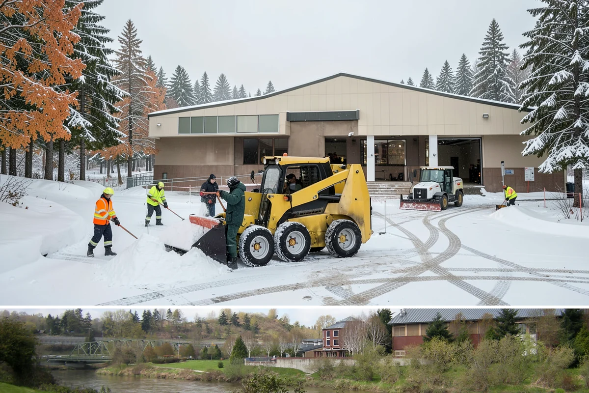 Shopping Center Snow Removal in Tukwila, King County, WA - Shopping centers see the highest demand during the December holiday season when winter weather and peak shopper volume overlap.