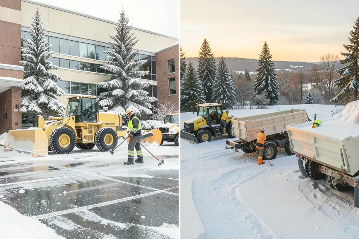 Shopping Center Snow Removal in Yarrow Point, King County, WA - Map tenant entrances, drive lanes, and pedestrian connectors