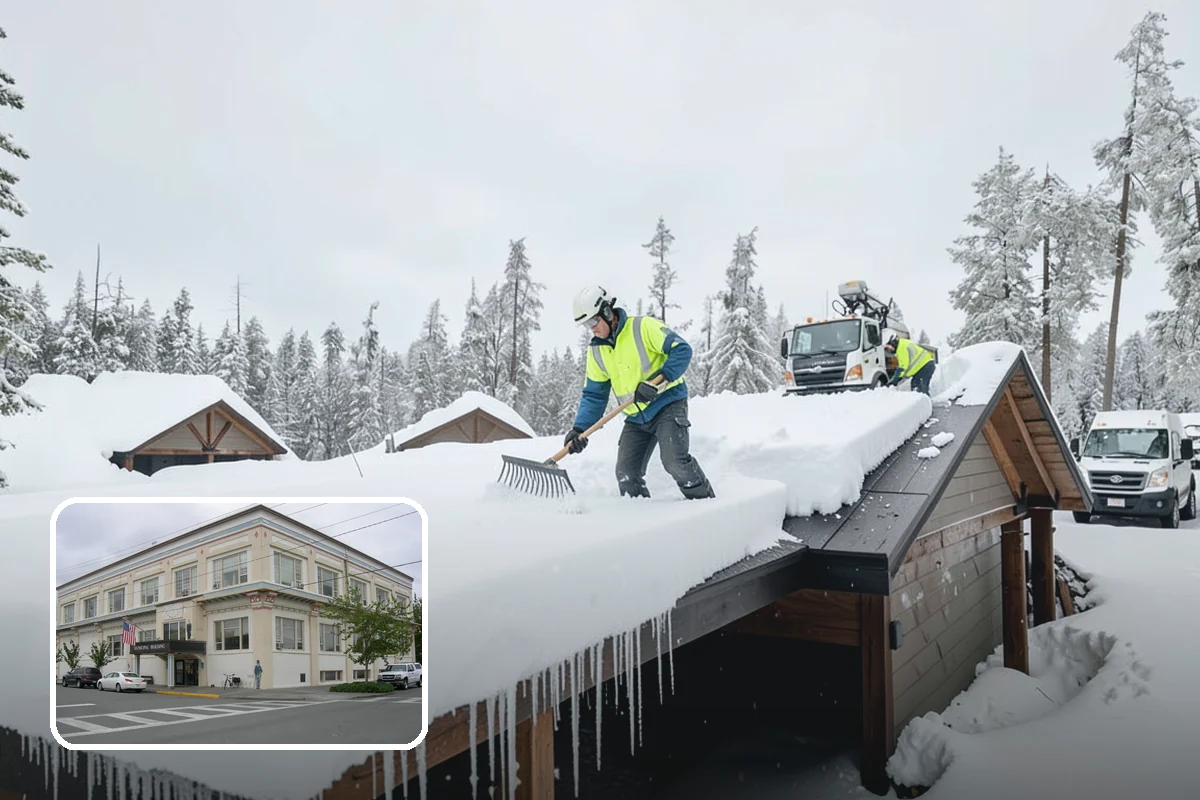 Sidewalk Deicing in Anacortes, Skagit County, WA - Stops glare ice from freezing rain