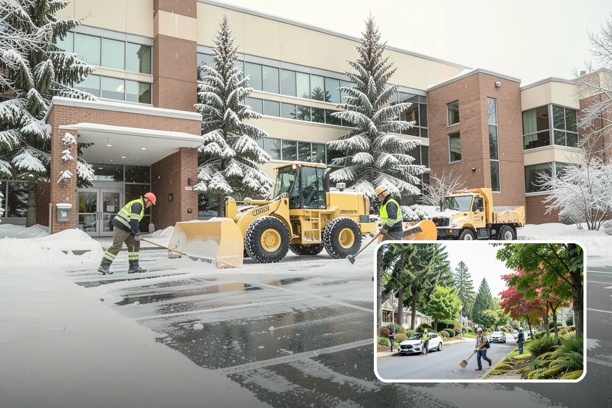 Sidewalk Deicing in Beaux Arts Village, King County, WA - Stops glare ice from freezing rain