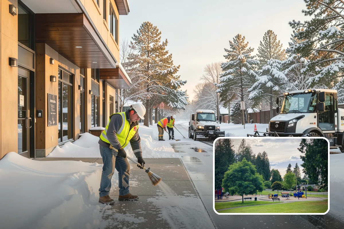 Sidewalk Deicing in Bonney Lake, Pierce County, WA - Stops glare ice from freezing rain