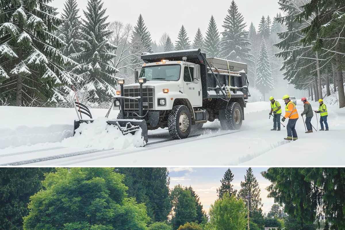 Sidewalk Deicing in Bonney Lake, Pierce County, WA - Sidewalk deicing is busiest during freezing-rain events from December through February.