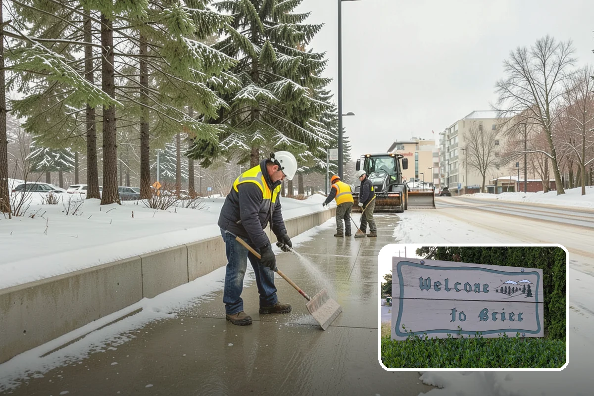Sidewalk Deicing in Brier, Snohomish County, WA - Stops glare ice from freezing rain