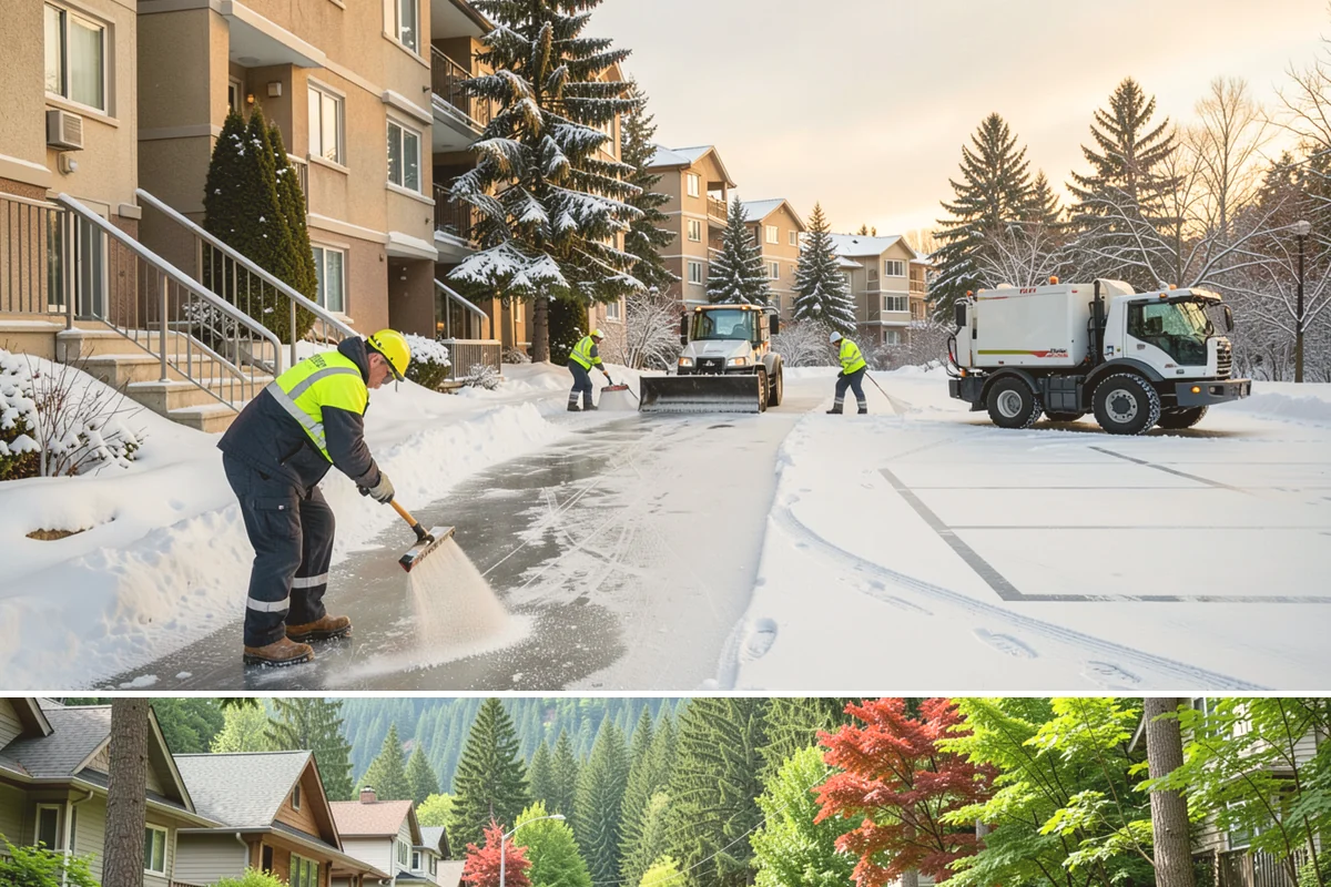 Sidewalk Deicing in Darrington, Snohomish County, WA - Sidewalk deicing is busiest during freezing-rain events from December through February.