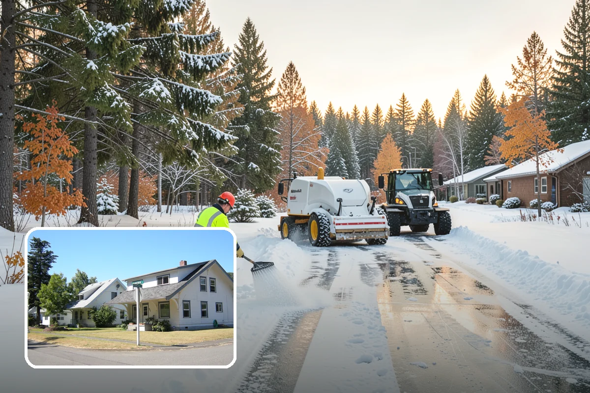 Sidewalk Deicing in DuPont, Pierce County, WA - Stops glare ice from freezing rain