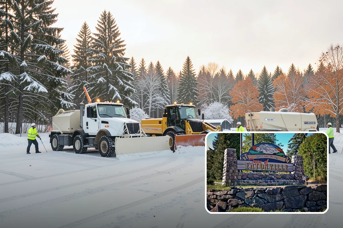 Sidewalk Deicing in Eatonville, Pierce County, WA - Stops glare ice from freezing rain
