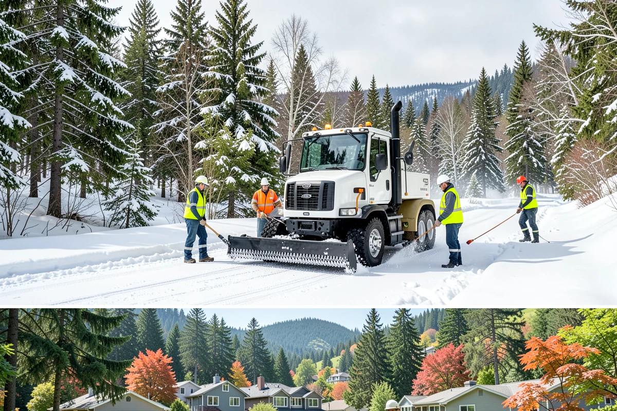 Sidewalk Deicing in Fircrest, Pierce County, WA - Sidewalk deicing is busiest during freezing-rain events from December through February.