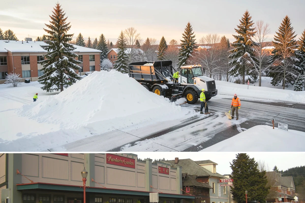 Sidewalk Deicing in Issaquah, King County, WA - Sidewalk deicing is busiest during freezing-rain events from December through February.