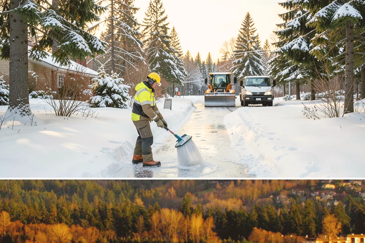 Sidewalk Deicing in Kenmore, King County, WA - Sidewalk deicing is busiest during freezing-rain events from December through February.