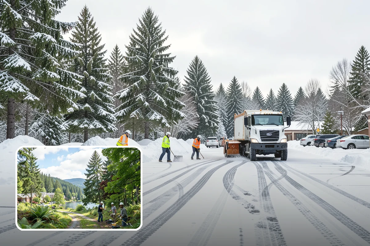 Sidewalk Deicing in Lake Forest Park, King County, WA - Stops glare ice from freezing rain