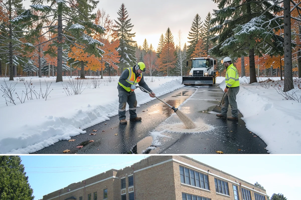 Sidewalk Deicing in Maple Valley, King County, WA - Sidewalk deicing is busiest during freezing-rain events from December through February.