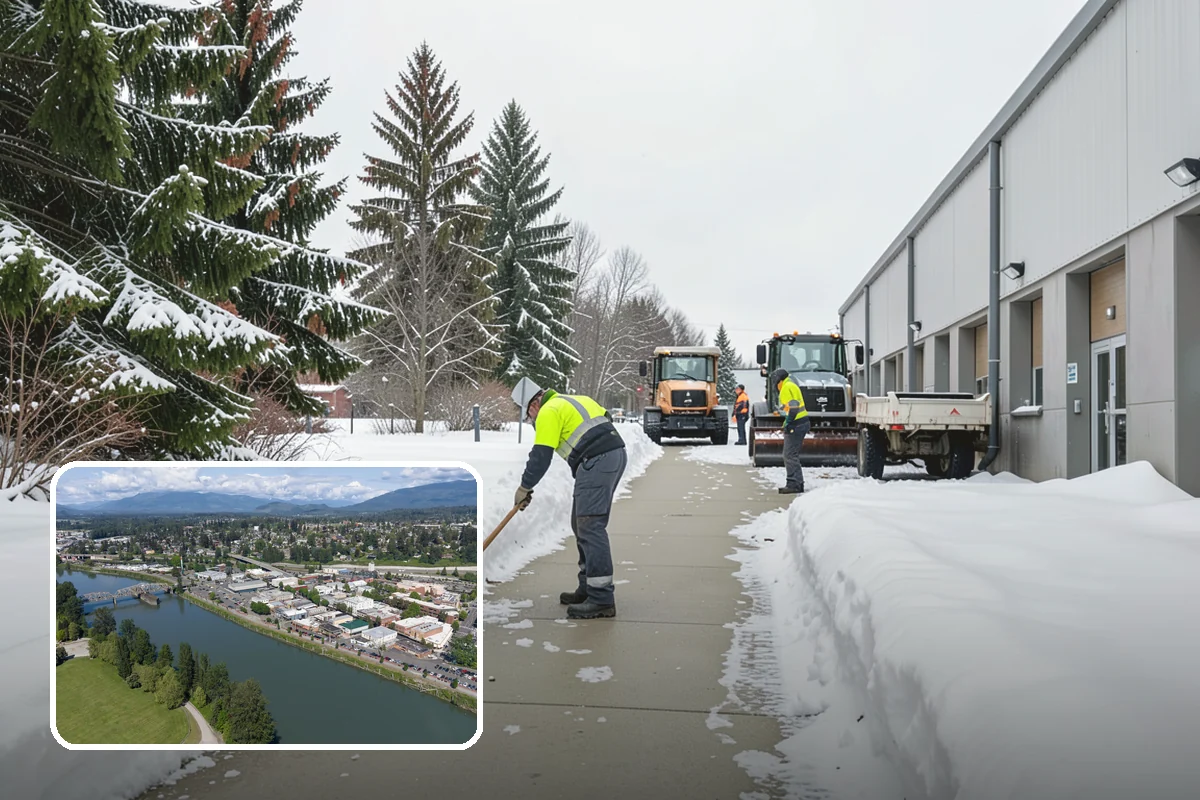Sidewalk Deicing in Mount Vernon, Skagit County, WA - Stops glare ice from freezing rain
