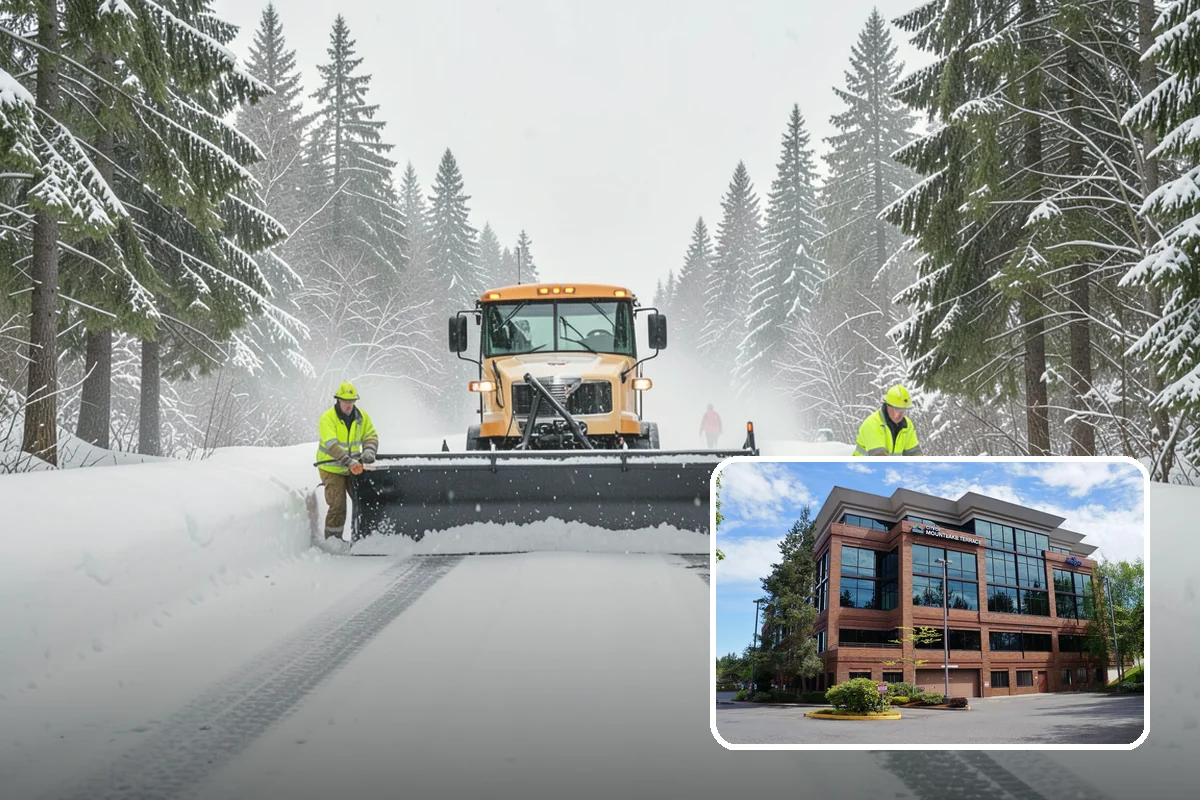 Sidewalk Deicing in Mountlake Terrace, Snohomish County, WA - Stops glare ice from freezing rain