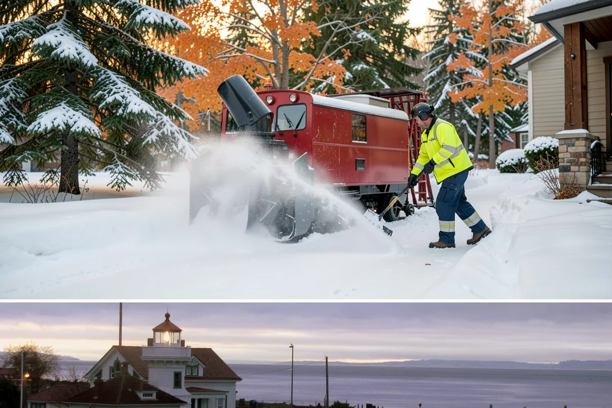 Sidewalk Deicing in Mukilteo, Snohomish County, WA - Sidewalk deicing is busiest during freezing-rain events from December through February.