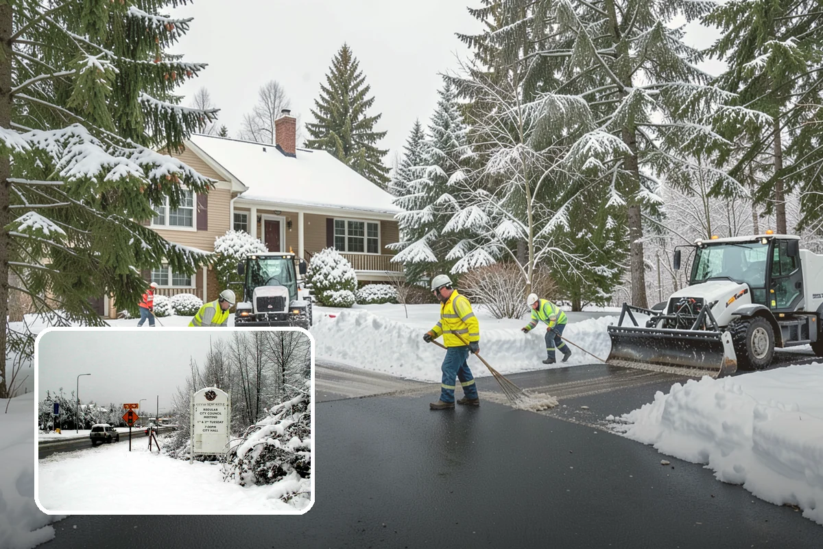 Sidewalk Deicing in Newcastle, King County, WA - Stops glare ice from freezing rain