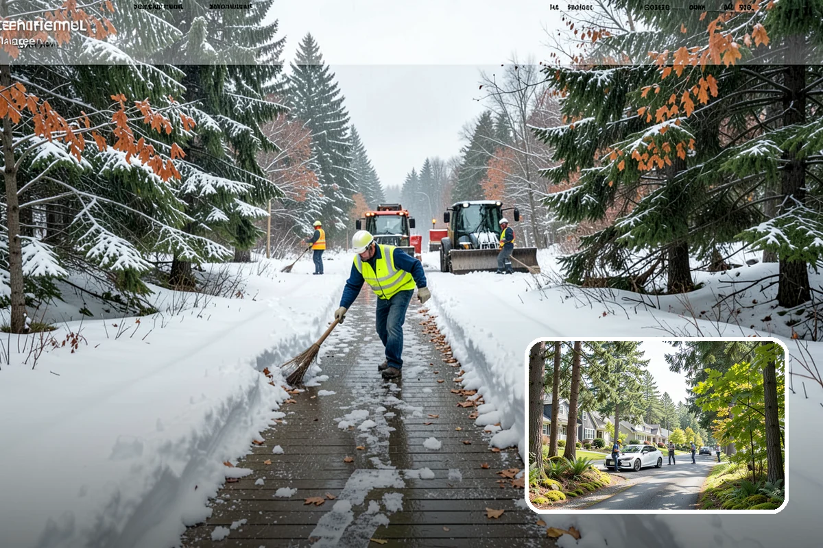 Sidewalk Deicing in Normandy Park, King County, WA - Stops glare ice from freezing rain