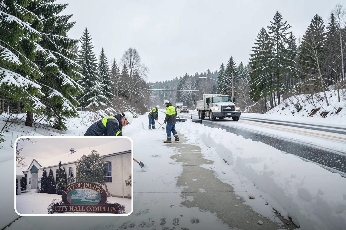 Sidewalk Deicing in Pacific, King County, WA - Stops glare ice from freezing rain
