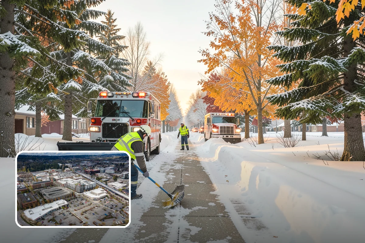 Sidewalk Deicing in Redmond, King County, WA - Stops glare ice from freezing rain