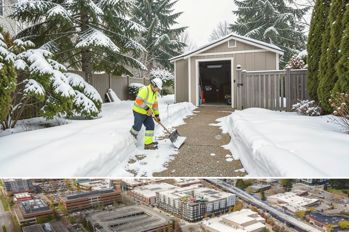 Sidewalk Deicing in Redmond, King County, WA - Sidewalk deicing is busiest during freezing-rain events from December through February.