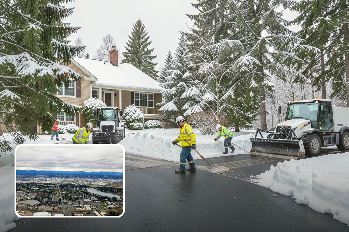 Sidewalk Deicing in SeaTac, King County, WA - Stops glare ice from freezing rain