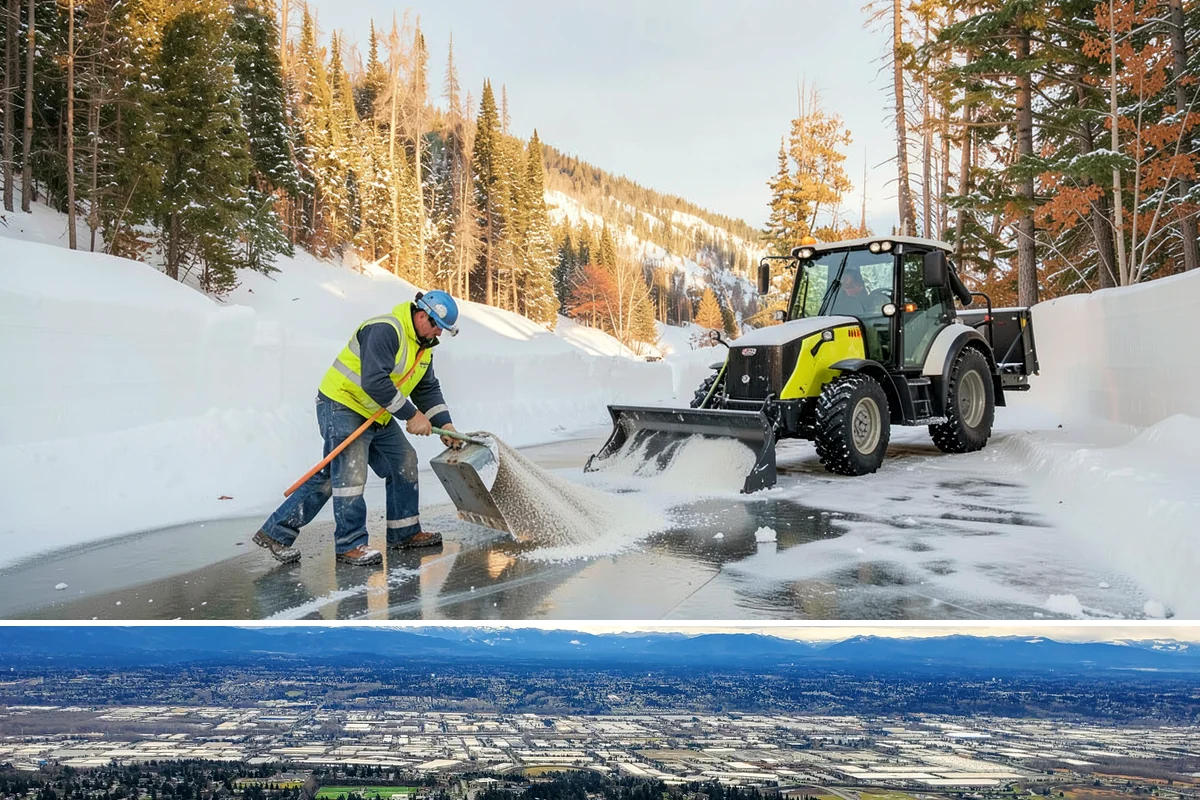 Sidewalk Deicing in SeaTac, King County, WA - Sidewalk deicing is busiest during freezing-rain events from December through February.