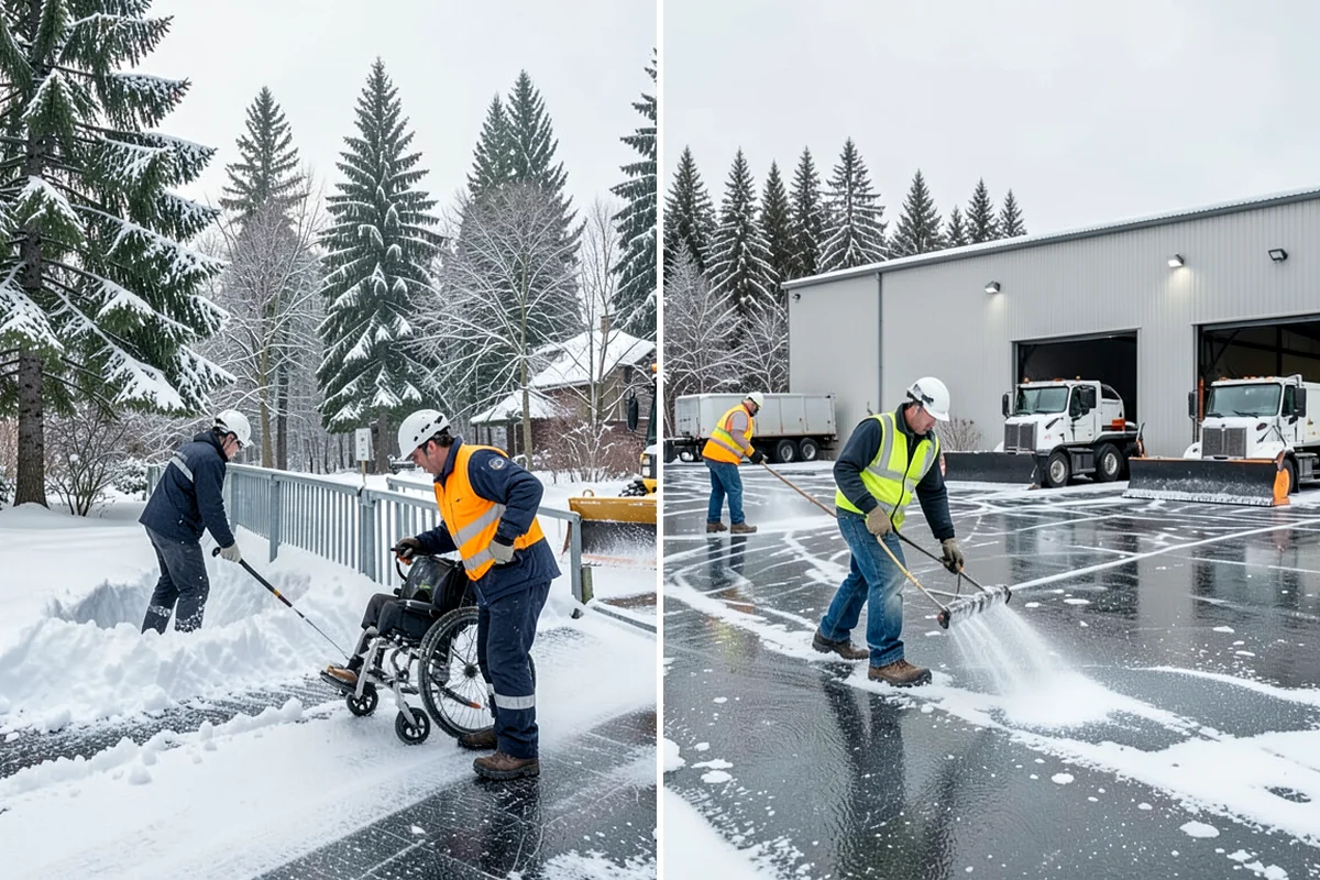Sidewalk Deicing in Seattle, King County, WA - We pre-treat walks ahead of forecast freezing rain