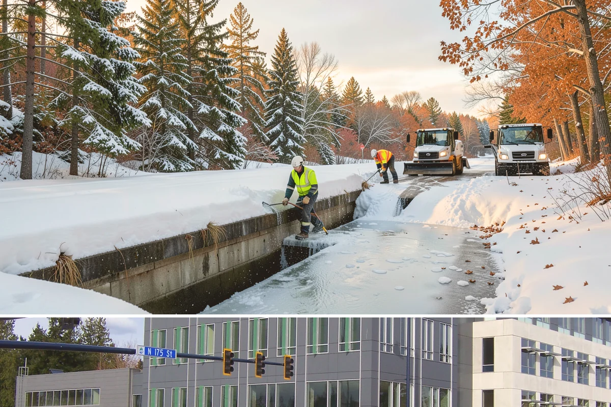 Sidewalk Deicing in Shoreline, King County, WA - Sidewalk deicing is busiest during freezing-rain events from December through February.