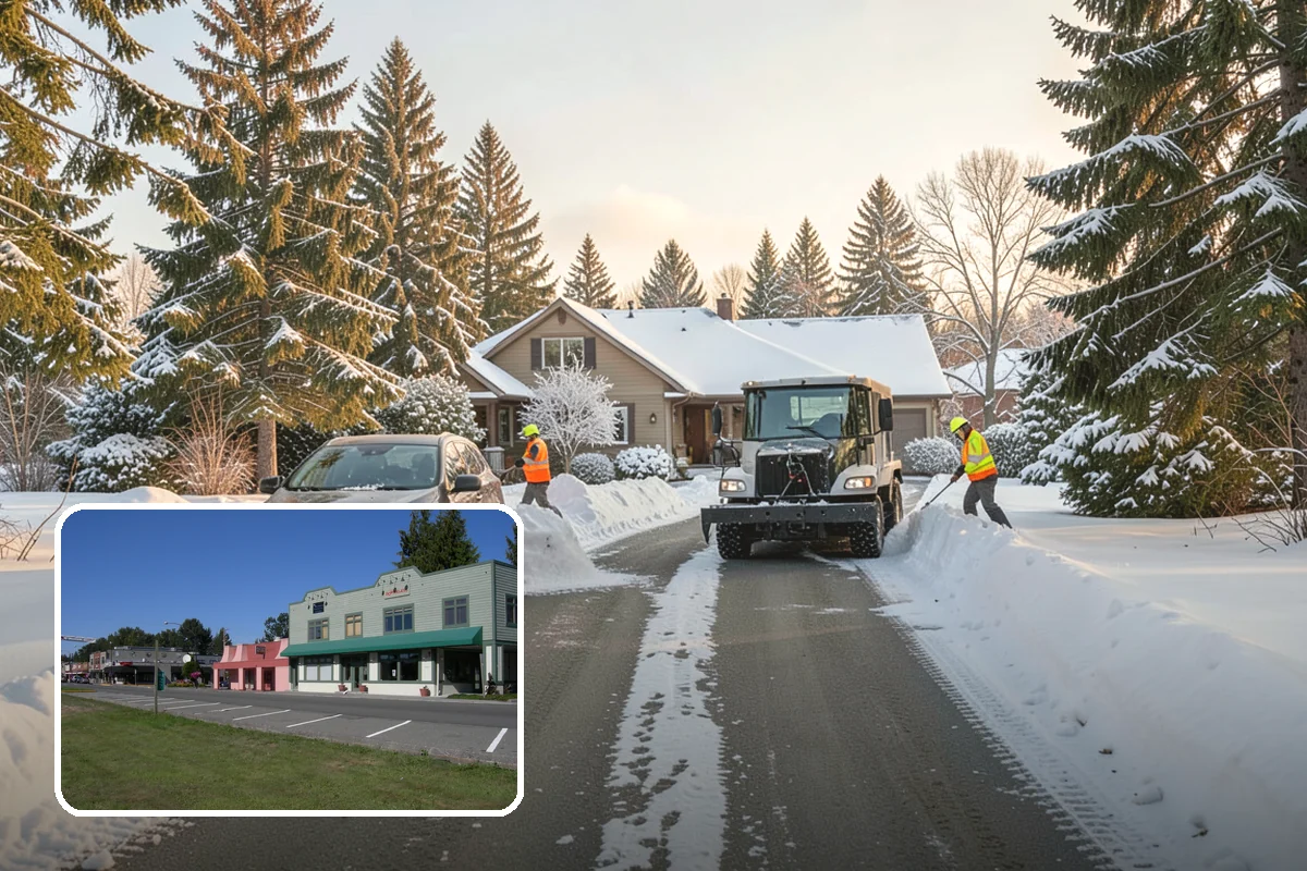 Sidewalk Deicing in Snoqualmie, King County, WA - Stops glare ice from freezing rain