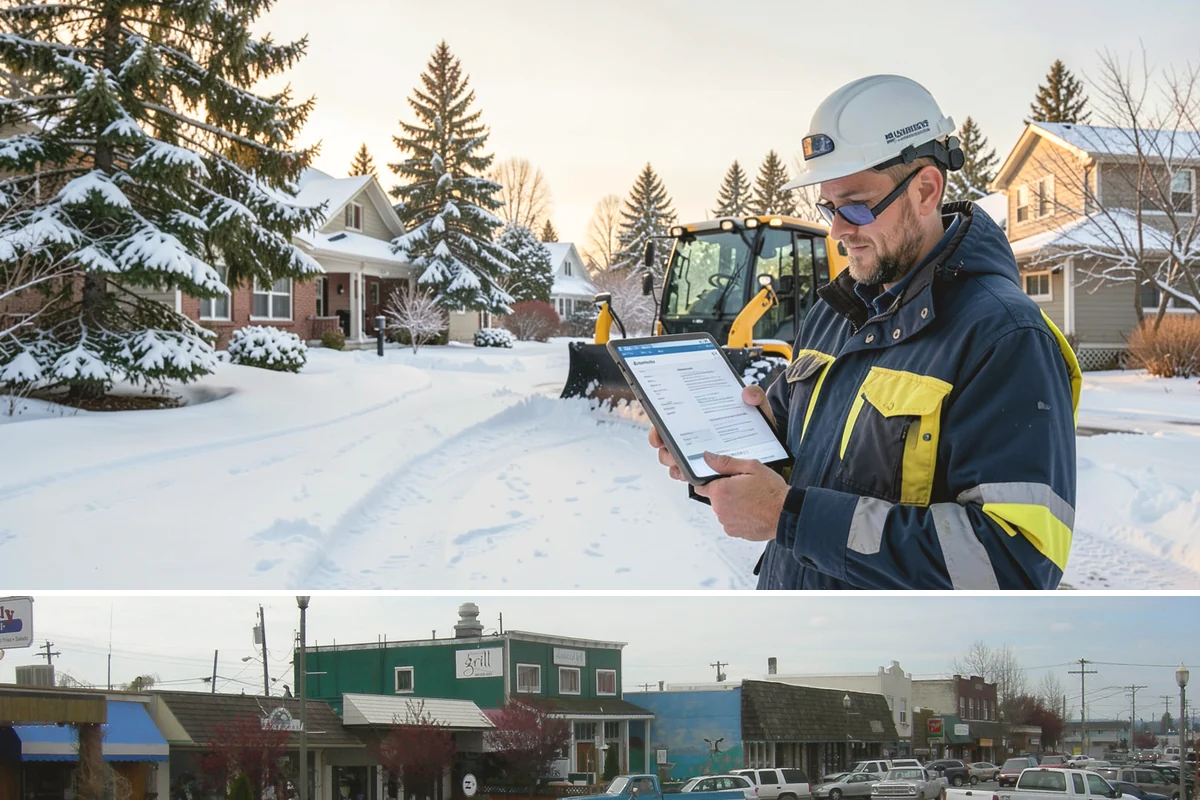 Sidewalk Deicing in Stanwood, Snohomish County, WA - Sidewalk deicing is busiest during freezing-rain events from December through February.