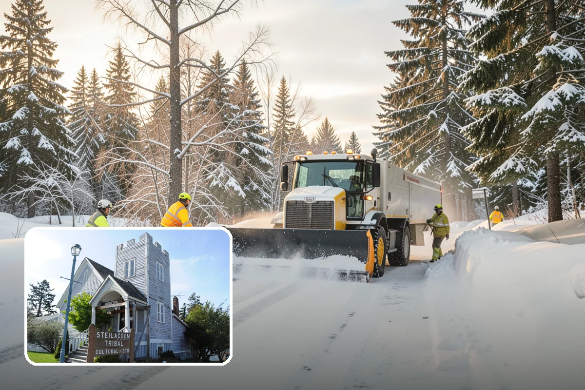 Sidewalk Deicing in Steilacoom, Pierce County, WA - Stops glare ice from freezing rain