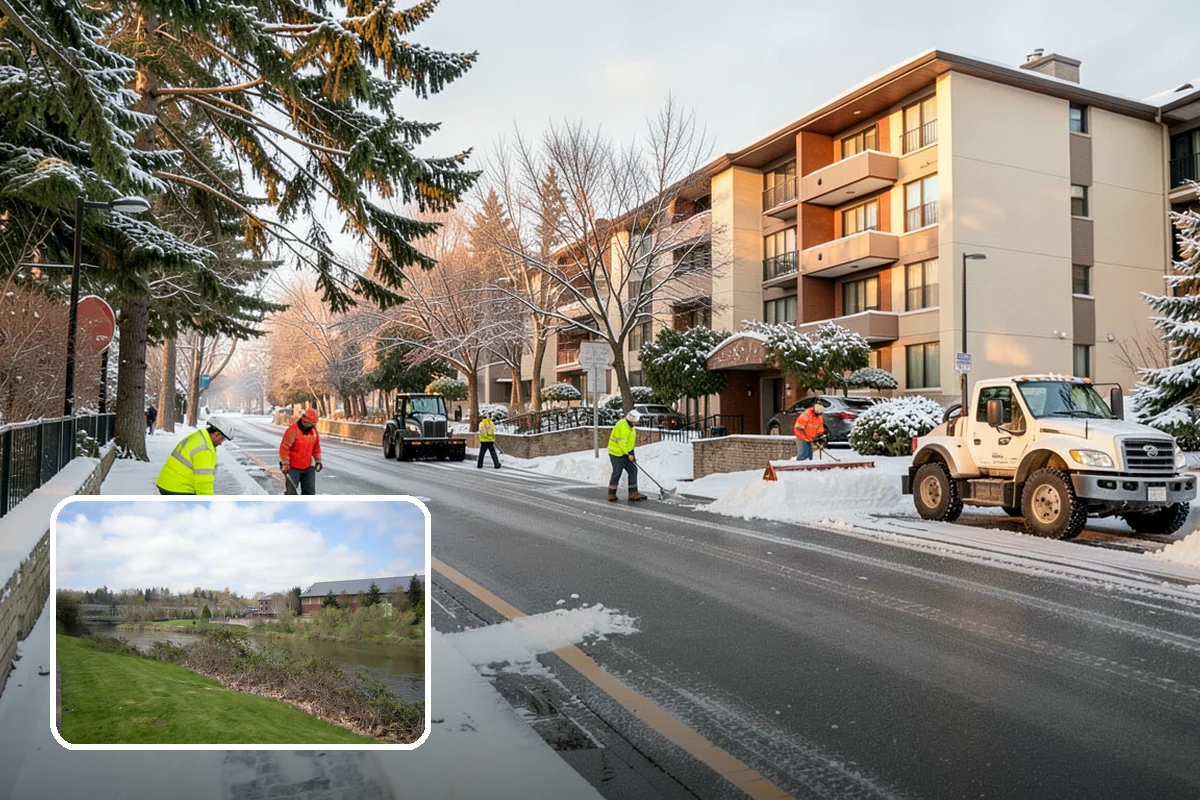 Sidewalk Deicing in Tukwila, King County, WA - Stops glare ice from freezing rain