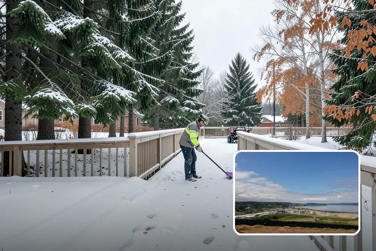 Sidewalk Deicing in University Place, Pierce County, WA - Stops glare ice from freezing rain