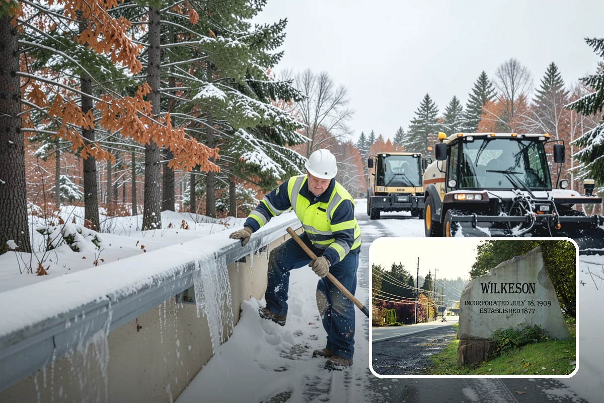 Sidewalk Deicing in Wilkeson, Pierce County, WA - Stops glare ice from freezing rain