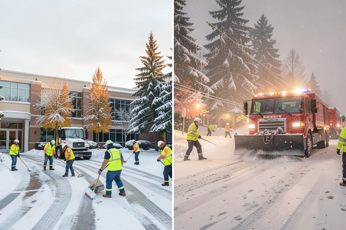 Sidewalk Ice Removal in Beaux Arts Village, King County, WA - We identify bonded ice from refreeze cycles