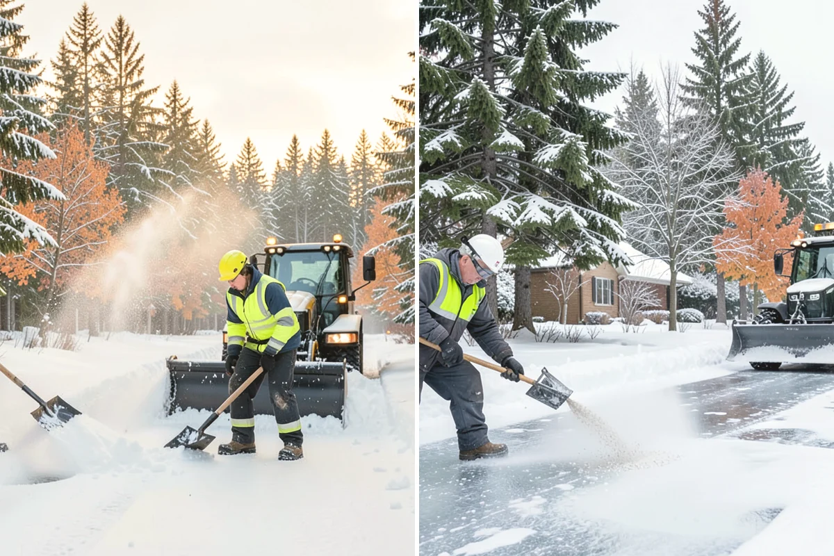 Sidewalk Ice Removal in Black Diamond, King County, WA - We identify bonded ice from refreeze cycles