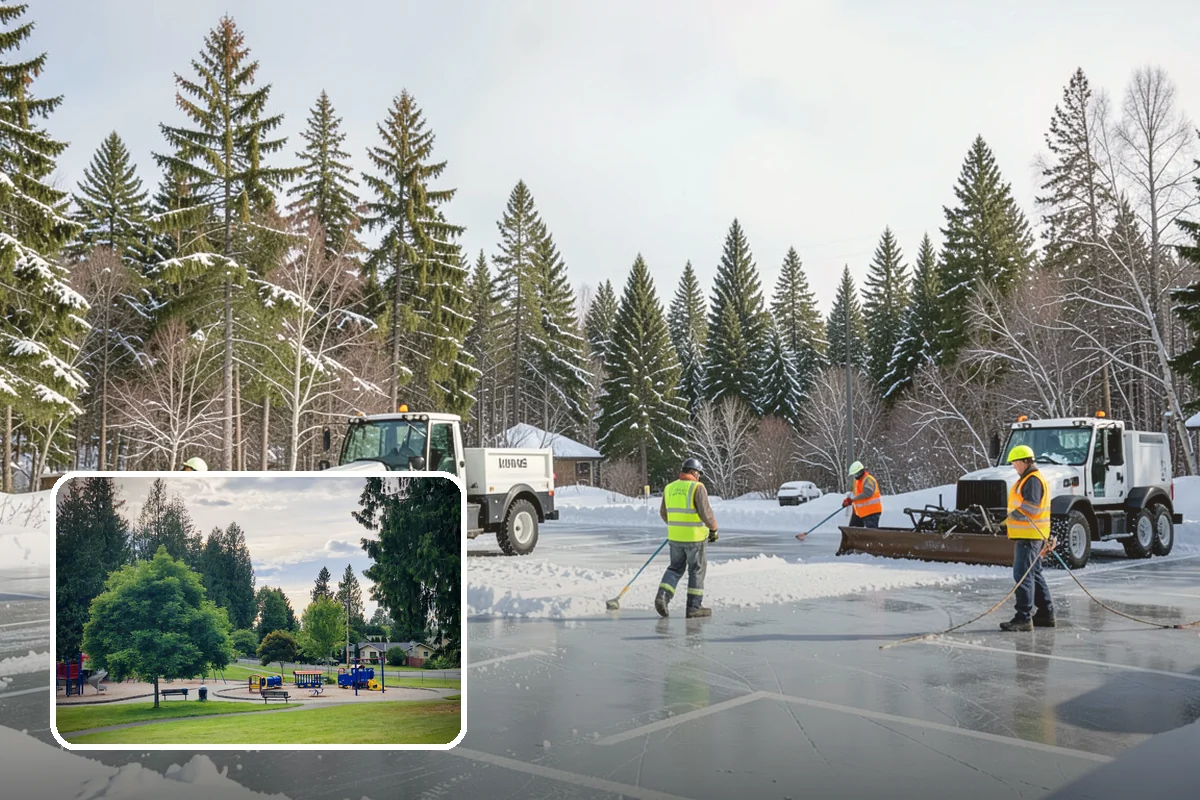 Sidewalk Ice Removal in Bonney Lake, Pierce County, WA - Removes bonded ice deicer is slow to lift